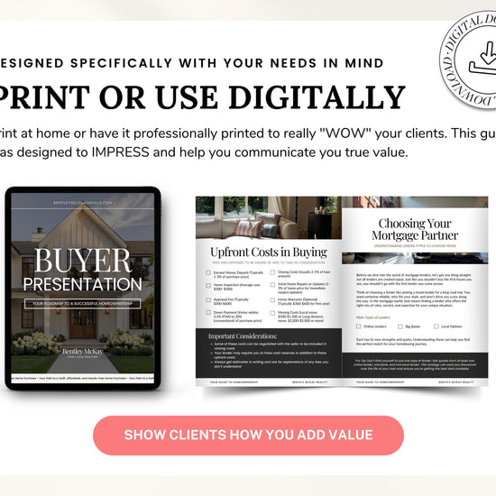 Real Estate Listing and Buyer Presentation Bundle | Home Buyer Guide | Home Seller Guide | Luxury Listing Buyer Seller Consultation 2026