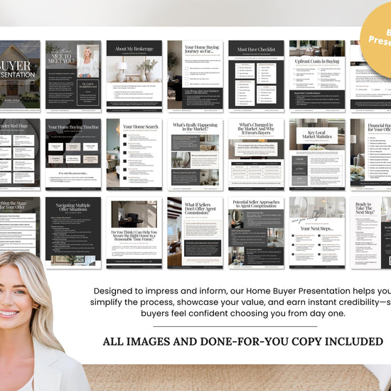 Real Estate Listing and Buyer Presentation Bundle | Home Buyer Guide | Home Seller Guide | Luxury Listing Buyer Seller Consultation 2026
