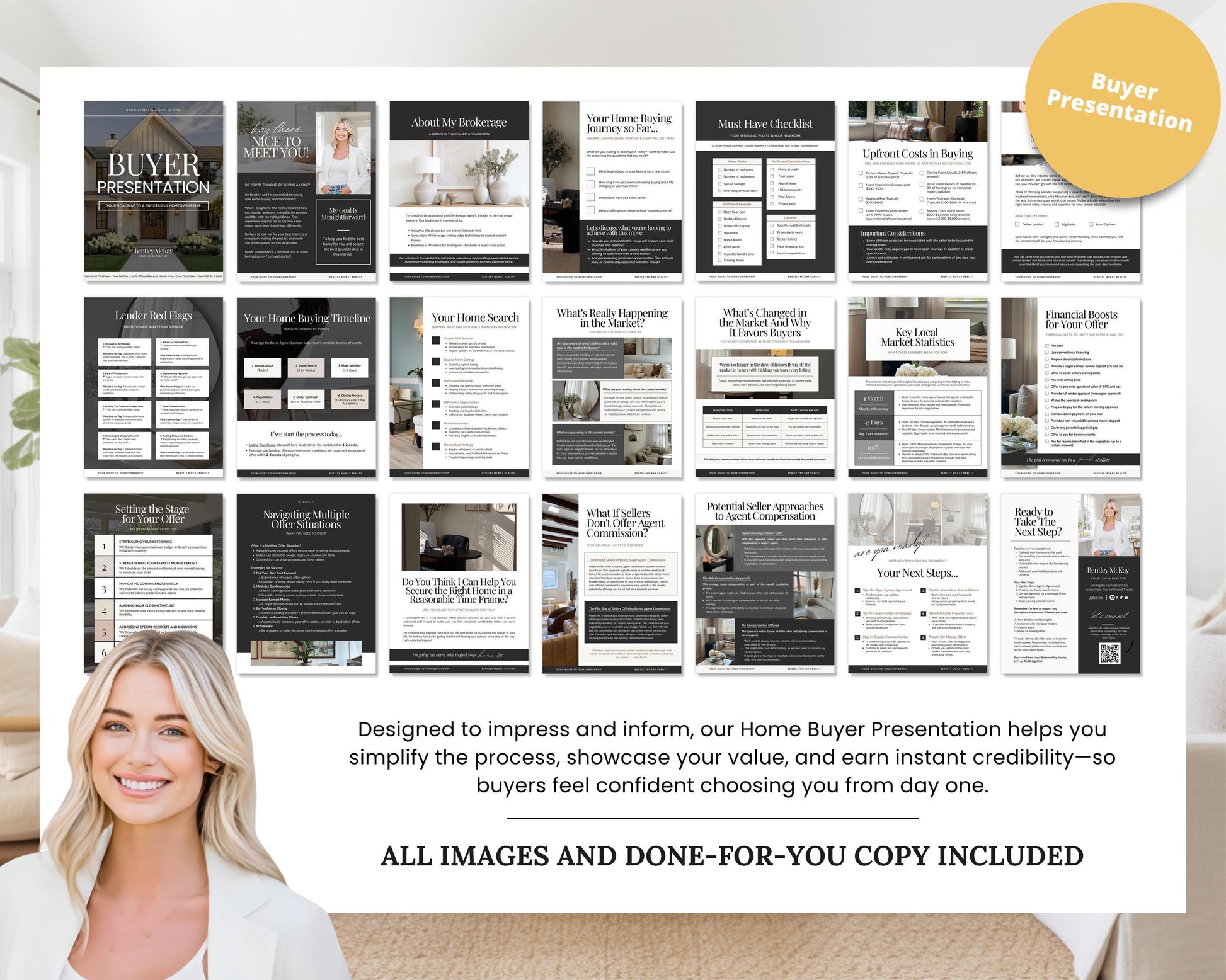 Real Estate Listing and Buyer Presentation Bundle | Home Buyer Guide | Home Seller Guide | Luxury Listing Buyer Seller Consultation 2026