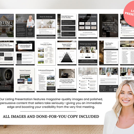Real Estate Listing and Buyer Presentation Bundle | Home Buyer Guide | Home Seller Guide | Luxury Listing Buyer Seller Consultation 2026