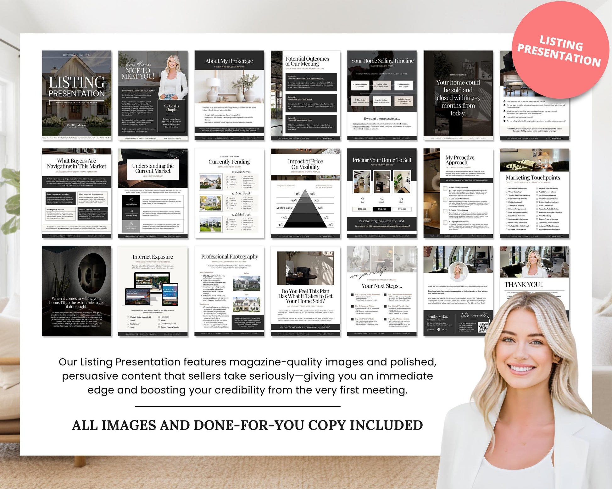 Real Estate Listing and Buyer Presentation Bundle | Home Buyer Guide | Home Seller Guide | Luxury Listing Buyer Seller Consultation 2026