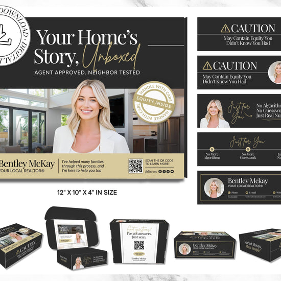 CMA Kit for Real Estate Agents | Real Estate CMA | Listing Presentation| Box Cover | Real Estate Box Template | Custom CMA Box | Home Equity