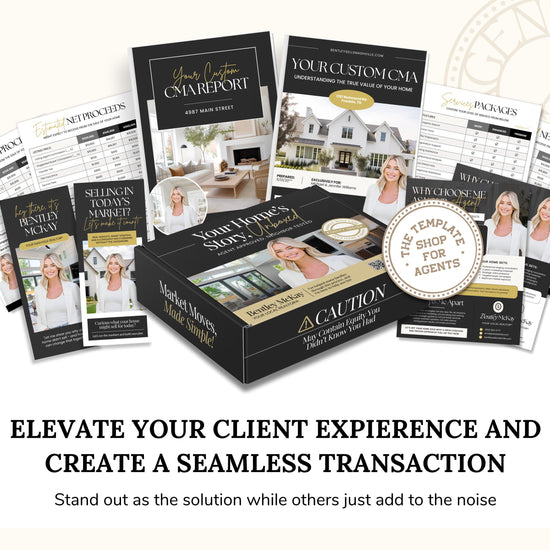 CMA Kit for Real Estate Agents | Real Estate CMA | Listing Presentation| Box Cover | Real Estate Box Template | Custom CMA Box | Home Equity