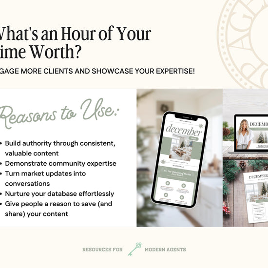 December Real Estate Newsletter | December Newsletter | Real Estate Email Marketing | Winter Real Estate Template | Flodesk | Christmas