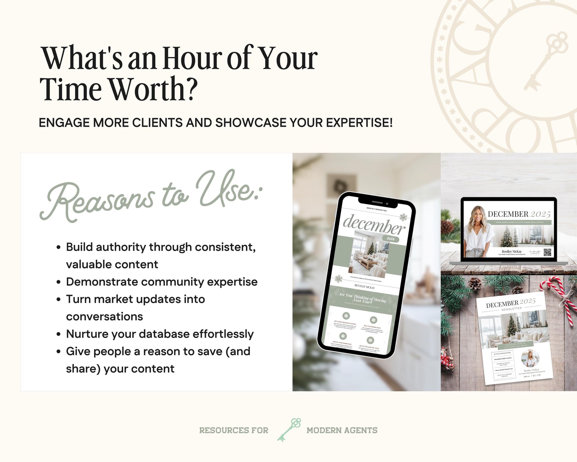 December Real Estate Newsletter | December Newsletter | Real Estate Email Marketing | Winter Real Estate Template | Flodesk | Christmas
