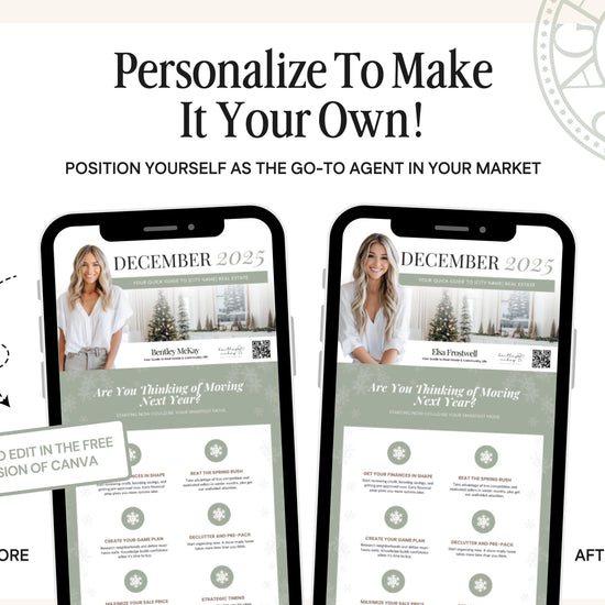 December Real Estate Newsletter | December Newsletter | Real Estate Email Marketing | Winter Real Estate Template | Flodesk | Christmas