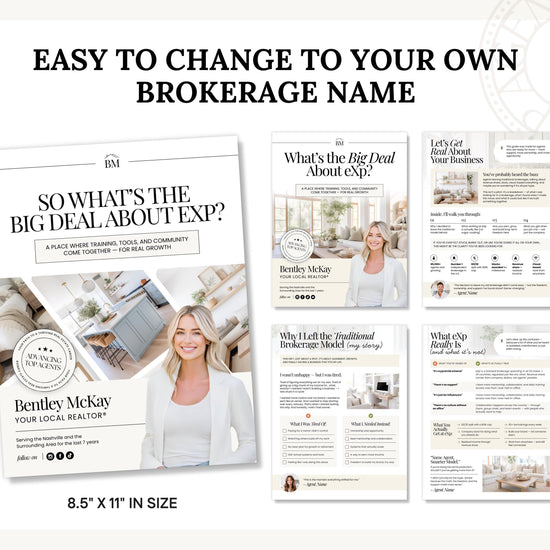 Agent Recruiting Guide | Real Estate Template | Brokerage Growth | Canva Template for Agents