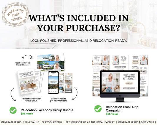Relocation Advantage Bundle | Real Estate Relocation Guide | Canva Templates | Lead Magnet | Relocation Marketing Kit | Relocation Buyers