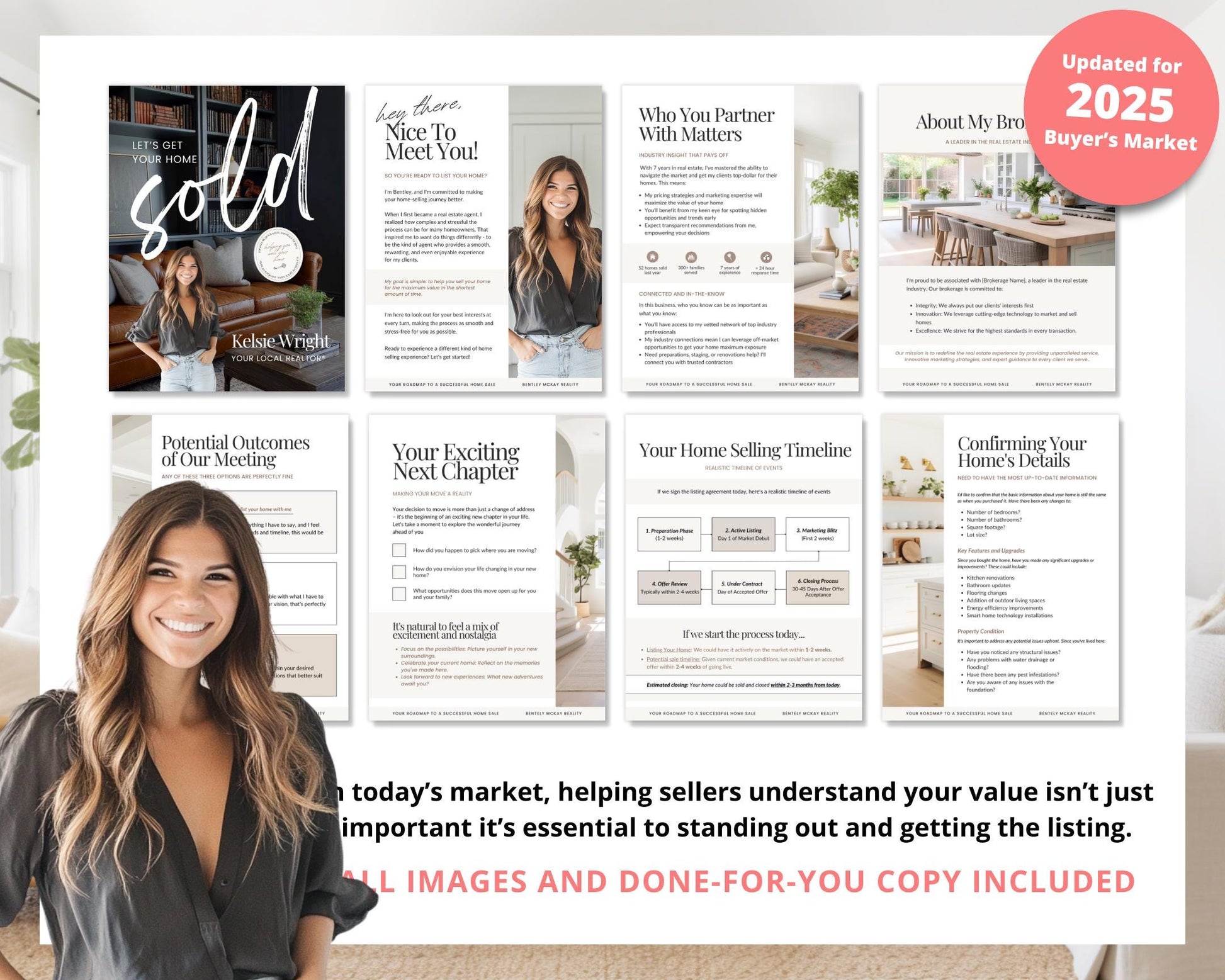 Listing Presentation Template for Real Estate Agents | Editable 40 Page Canva File