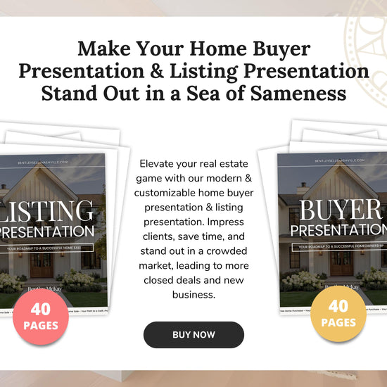 Real Estate Listing and Buyer Presentation Bundle | Home Buyer Guide | Home Seller Guide | Luxury Listing Buyer Seller Consultation 2026