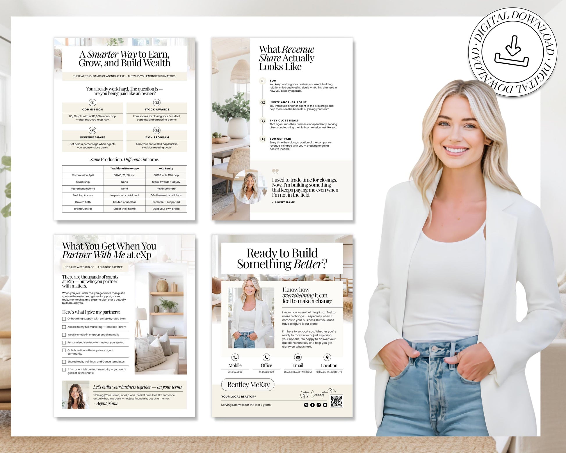 Agent Recruiting Guide | Real Estate Template | Brokerage Growth | Canva Template for Agents