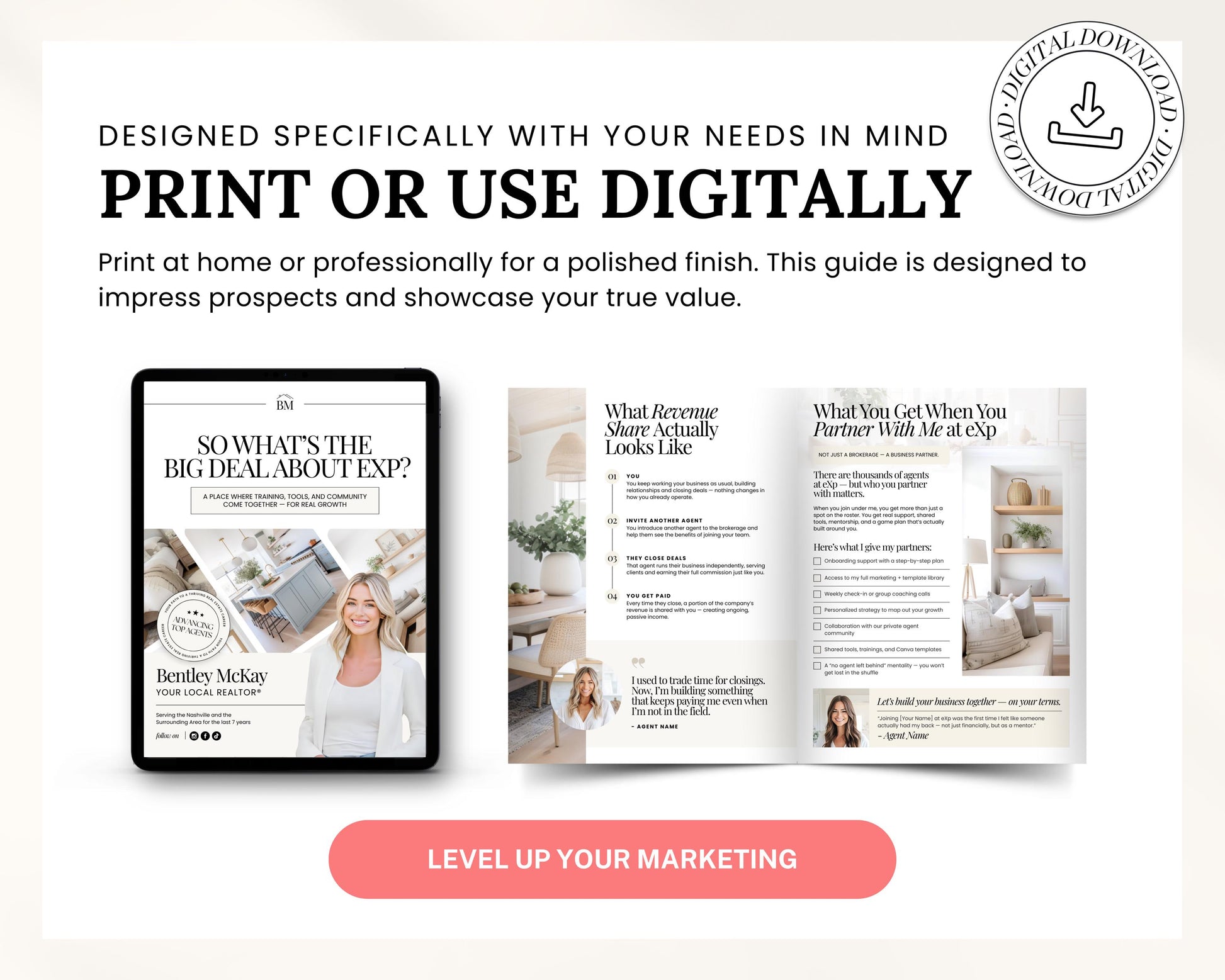 Agent Recruiting Guide | Real Estate Template | Brokerage Growth | Canva Template for Agents