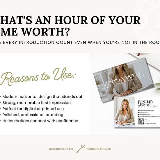 Real Estate Business Card | Editable Canva Template