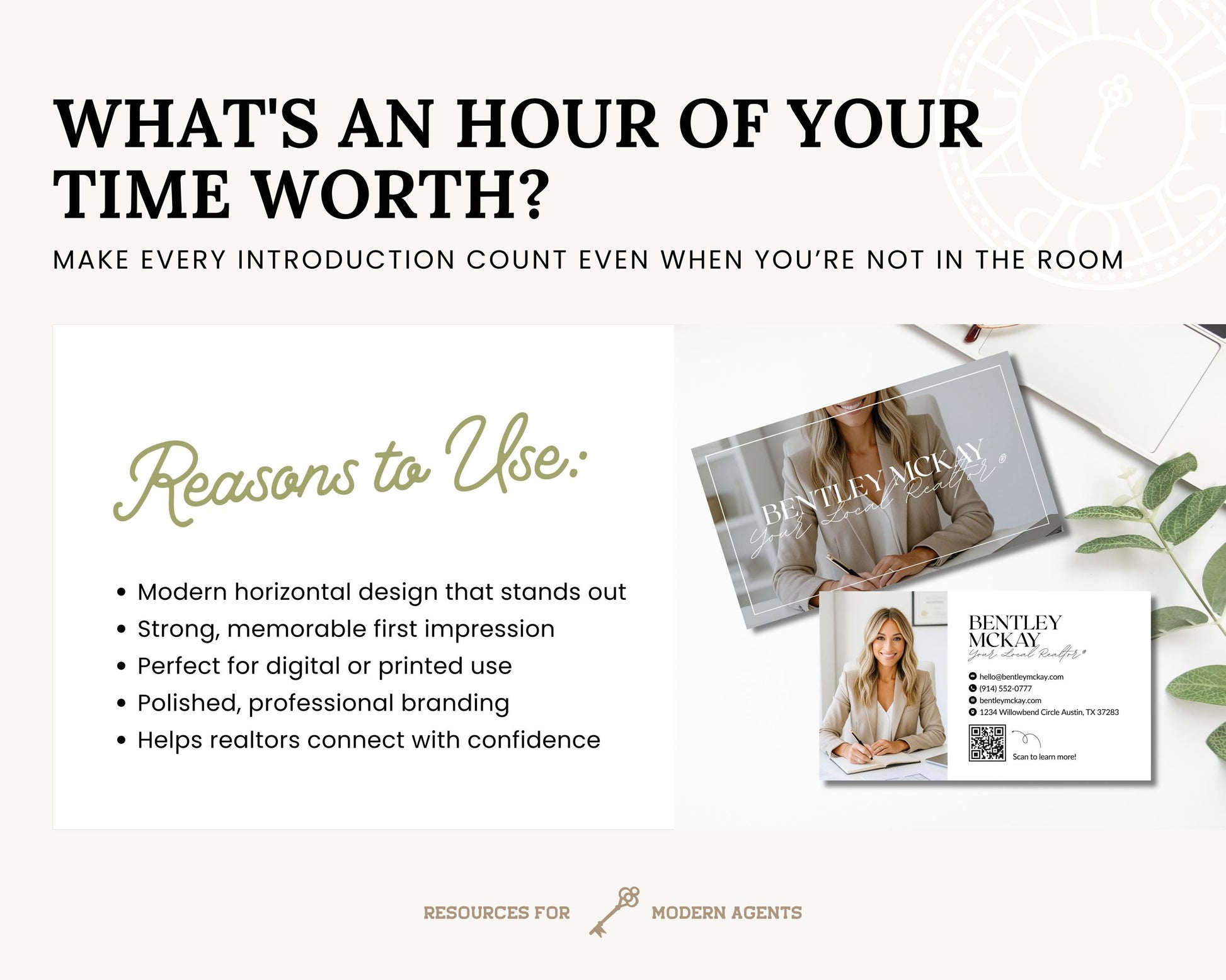 Real Estate Business Card | Editable Canva Template