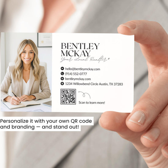 Real Estate Business Card | Editable Canva Template