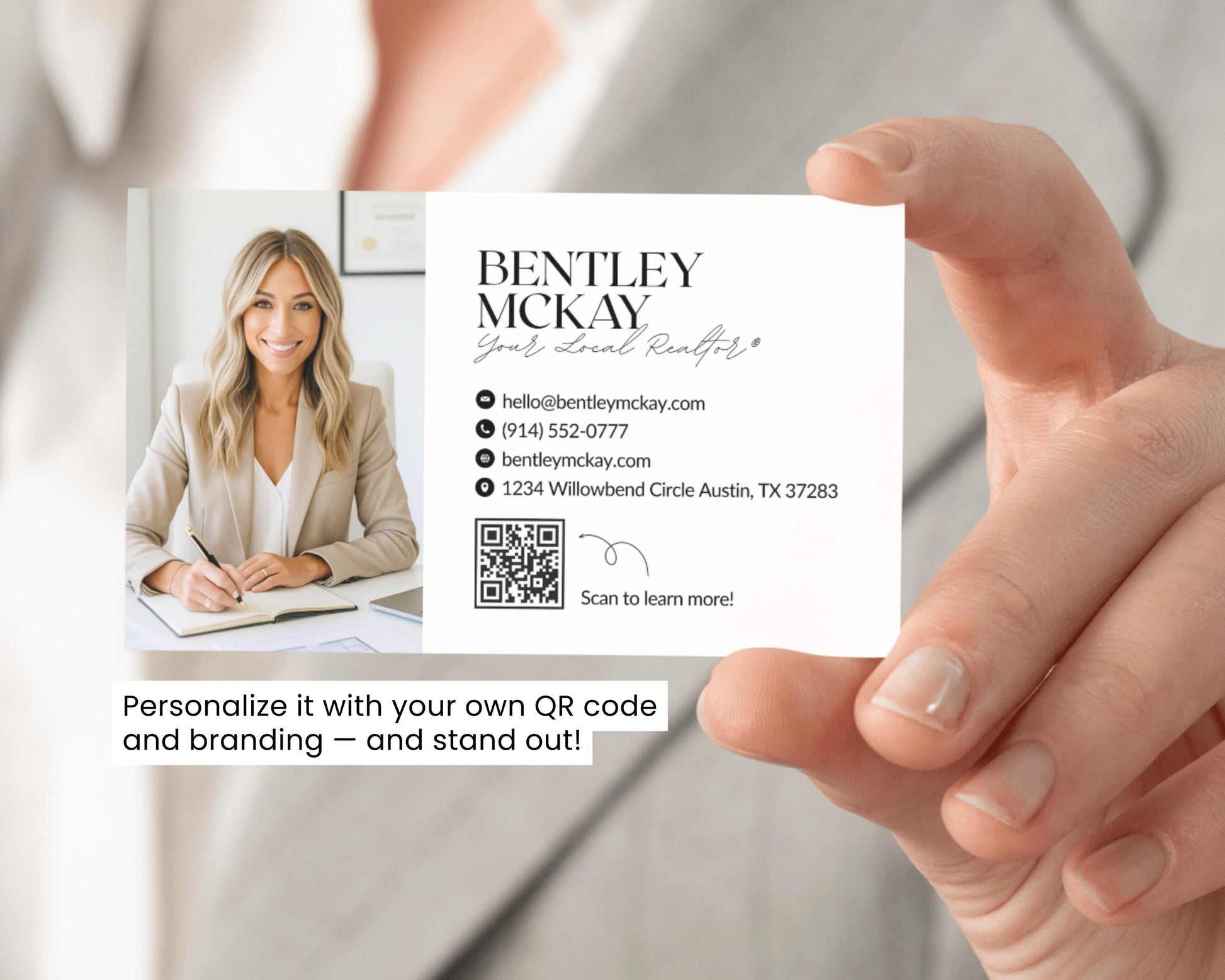 Real Estate Business Card | Editable Canva Template