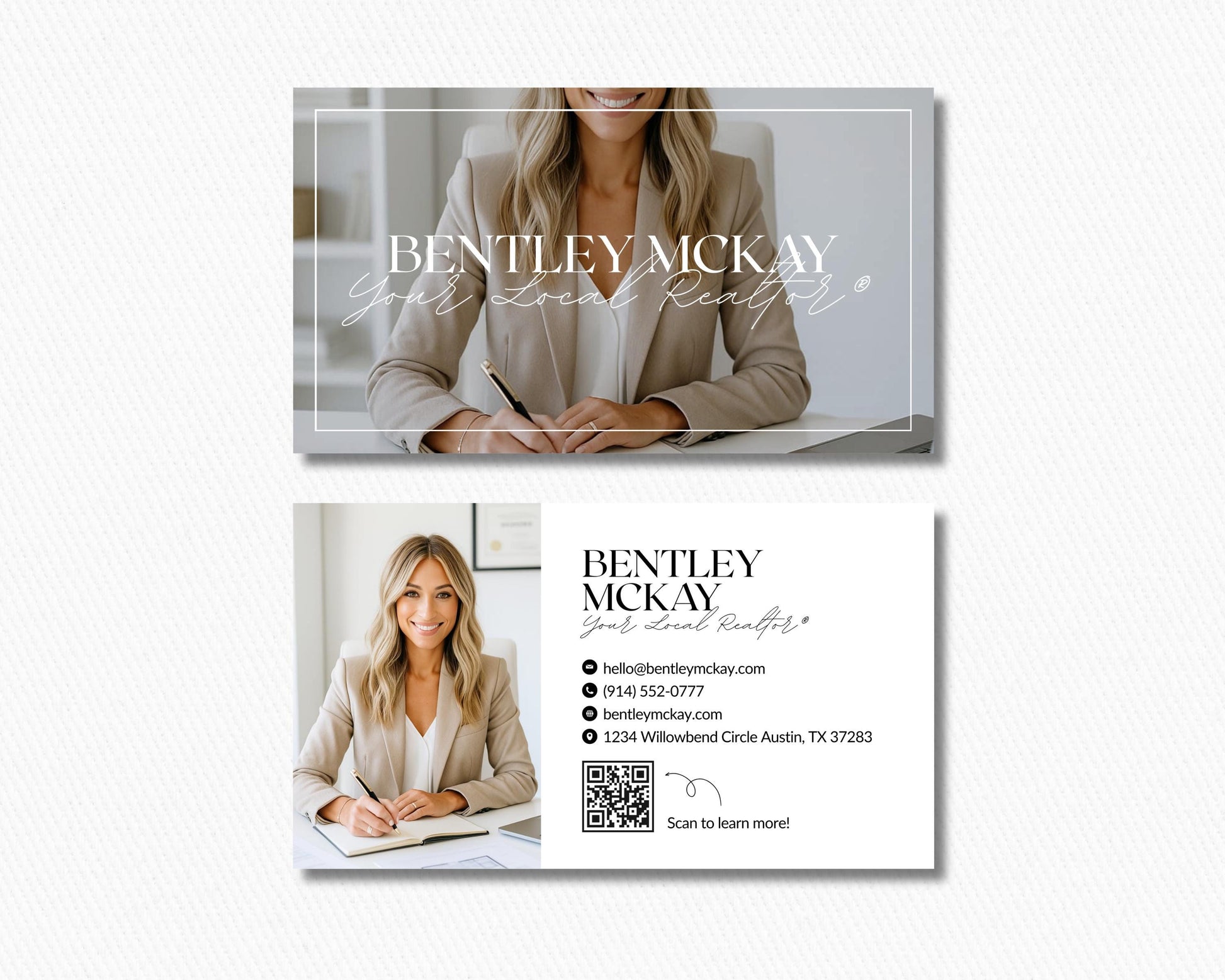 Real Estate Business Card | Editable Canva Template
