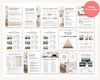 a collection of real estate-related documents and presentations, including a listing presentation, a home seller's timeline, a similar active homes section, a recently sold homes section, a pricing guide, a home buying guide, and a listing presentation.