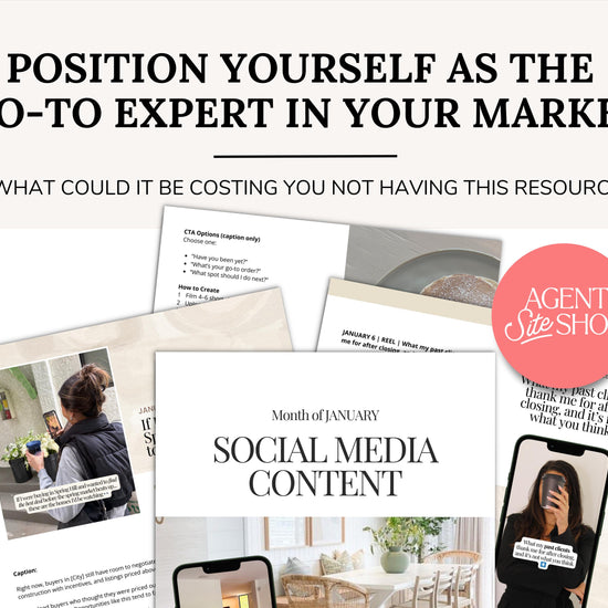 The image is a collage of various images related to marketing and real estate, including a person taking a selfie, a person holding a phone, and a person holding a camera. The collage appears to be a collection of different images that are not directly related to each other, and the text in the image is not clearly visible or legible.