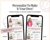 The image is a before and after comparison of two different versions of an email or text message. The text message features a woman in a pink jacket, and the before and after versions have been edited to emphasize different aspects of the message.
