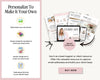 The image is an advertisement for a service called "Personalize To Make It Your Own", which allows users to customize their own content. It features a collage of various images, including a person's face, a smartphone, and a laptop, along with text providing information about the service.