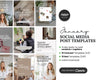 a collection of social media post templates for January, including various content ideas and layouts. The templates are designed to be easily edited and customized for different types of posts.