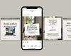 The image is a collage of three images, each with a different caption, displayed on a smartphone screen.