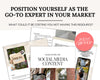 The image is a collage of various images, including a sign for a real estate agent, a brochure, and a smartphone displaying a social media post.
