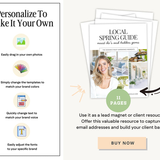 Local Spring Guide Lead Magnet | Real Estate Marketing | Local Guide | Lead Magnets | Spring Lead Generation | Local Community Guide | Canva