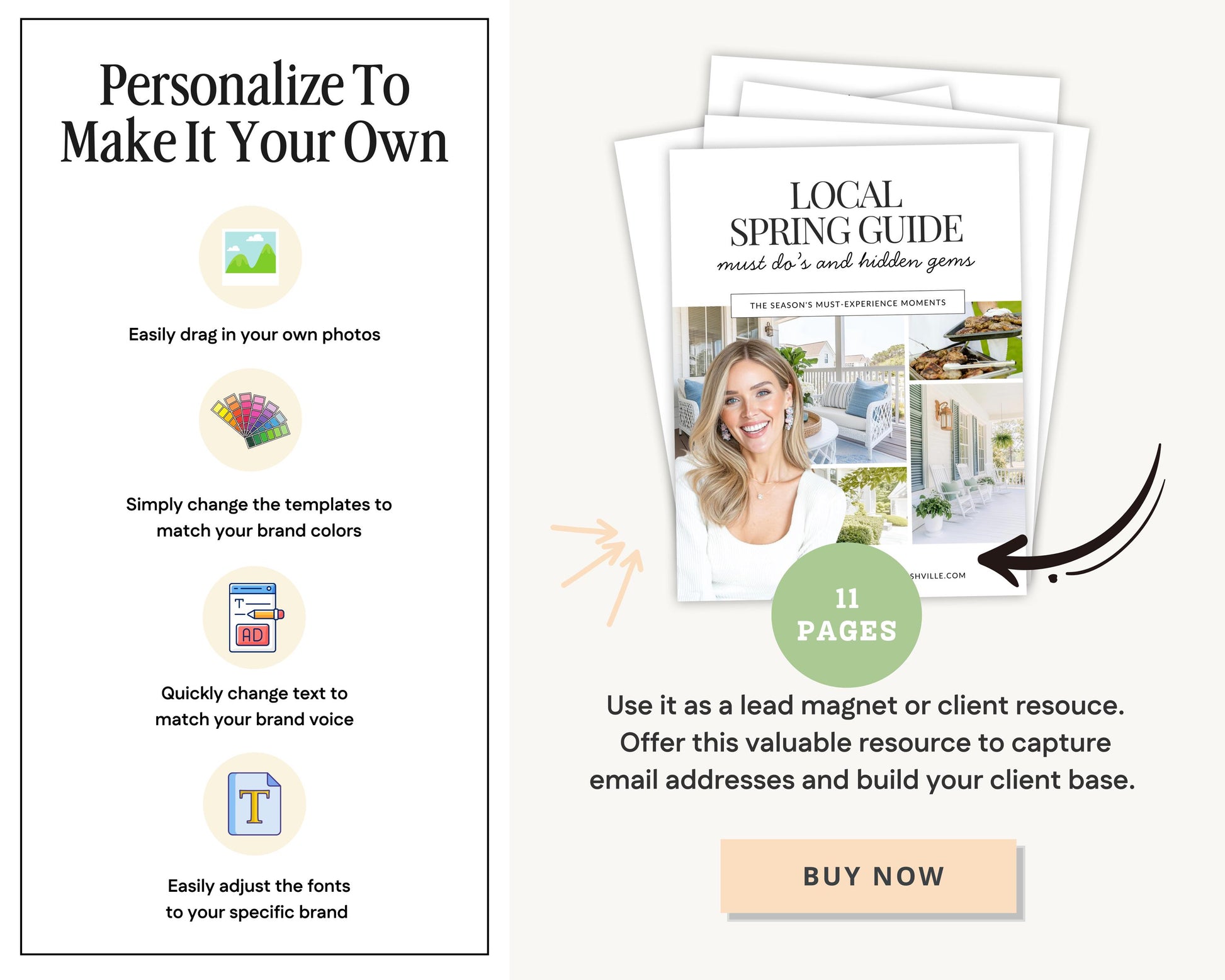 Local Spring Guide Lead Magnet | Real Estate Marketing | Local Guide | Lead Magnets | Spring Lead Generation | Local Community Guide | Canva