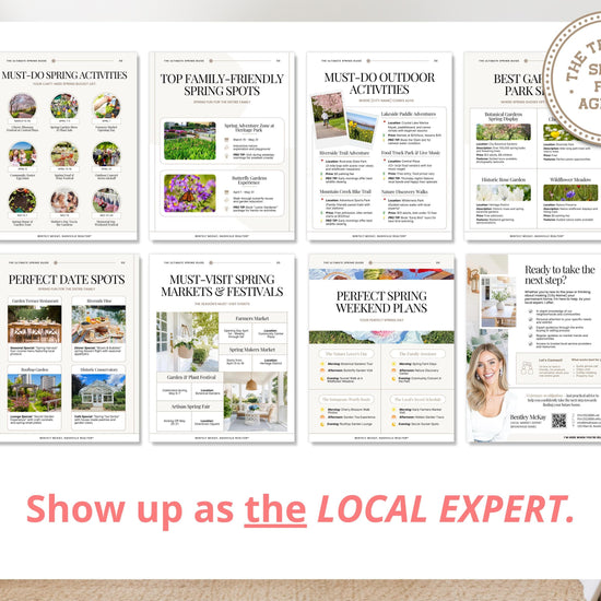 Local Spring Guide Lead Magnet | Real Estate Marketing | Local Guide | Lead Magnets | Spring Lead Generation | Local Community Guide | Canva