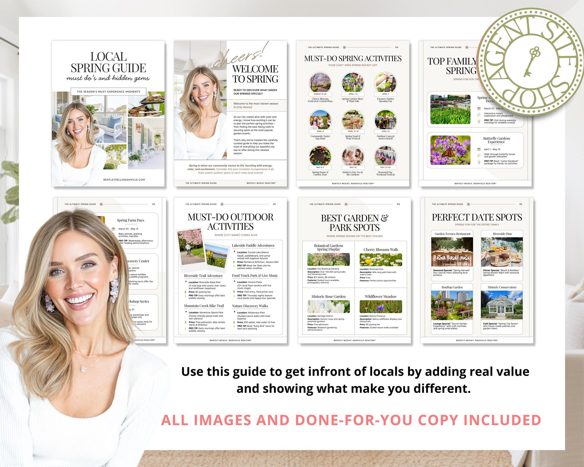 Local Spring Guide Lead Magnet | Real Estate Marketing | Local Guide | Lead Magnets | Spring Lead Generation | Local Community Guide | Canva