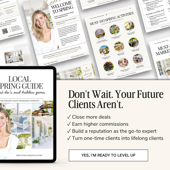 Local Spring Guide Lead Magnet | Real Estate Marketing | Local Guide | Lead Magnets | Spring Lead Generation | Local Community Guide | Canva