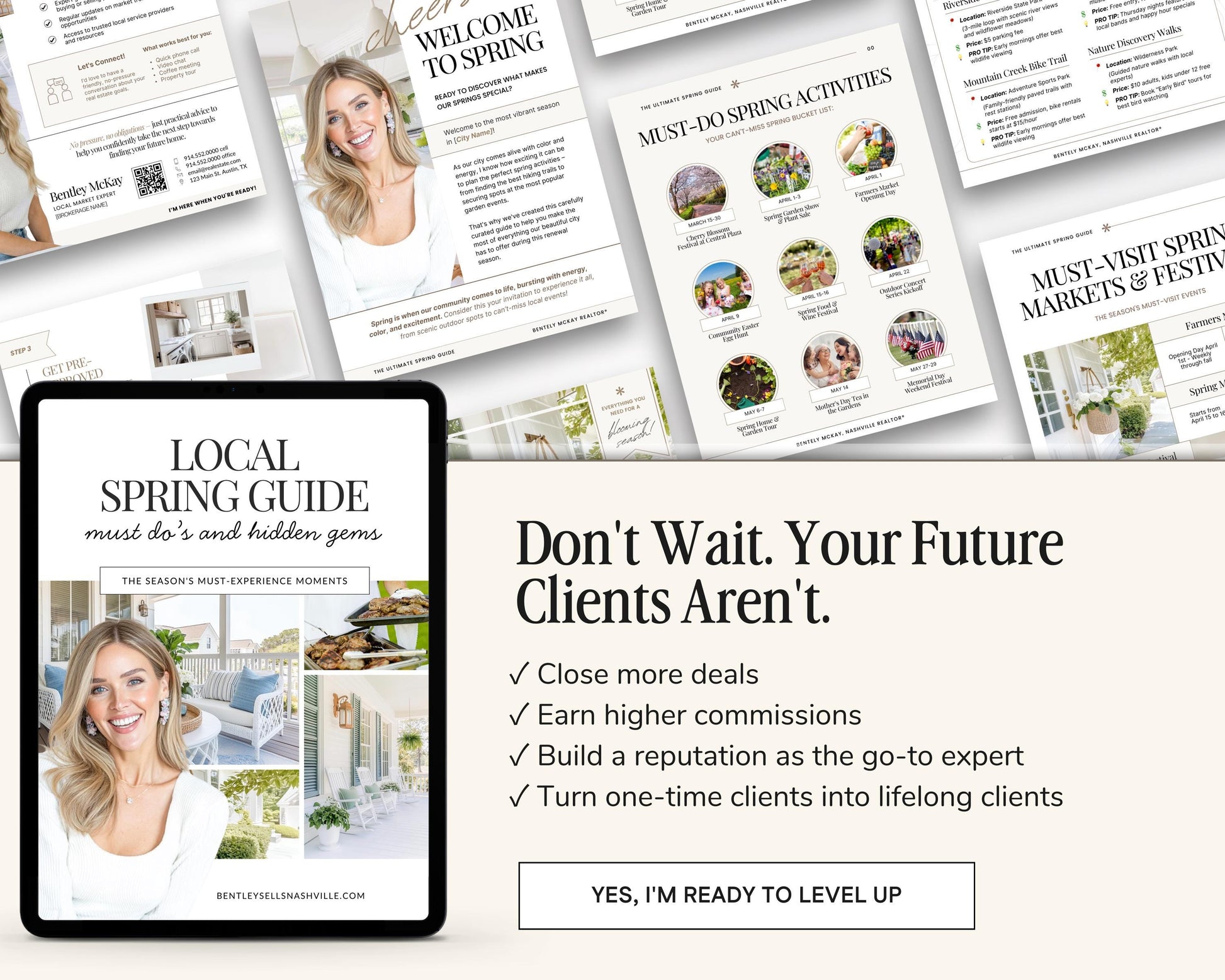 Local Spring Guide Lead Magnet | Real Estate Marketing | Local Guide | Lead Magnets | Spring Lead Generation | Local Community Guide | Canva