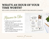 The image is a promotional graphic for a company that provides services to modern agents. It features a clock, a plant, and a brochure with text and bullet points. The text highlights the benefits of using the company's services, such as positions as a go-to partner, direct communication with pain points, conversion of agent frustrations, and a clean, confident design. The company's logo and website are also visible in the image.