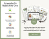 The image is an advertisement for a service called "Personalize To Make It Your Own", which allows users to easily customize their own photos, change the templates to match their brand colors, and quickly adjust text to match their brand voice. The ad also encourages users to use the service as a lead magnet or client resource to capture email addresses and build their client base.