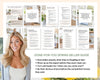 The image is a collage of various images, including a woman with blonde hair, a woman posing, and a woman looking at a guide. The collage is titled "DONE-FOR-YOU SPRING SELLER GUIDE" and includes tips for sellers, such as giving them exact information at 2am, showing them as an expert, and turning cold leads into "when you can come over".