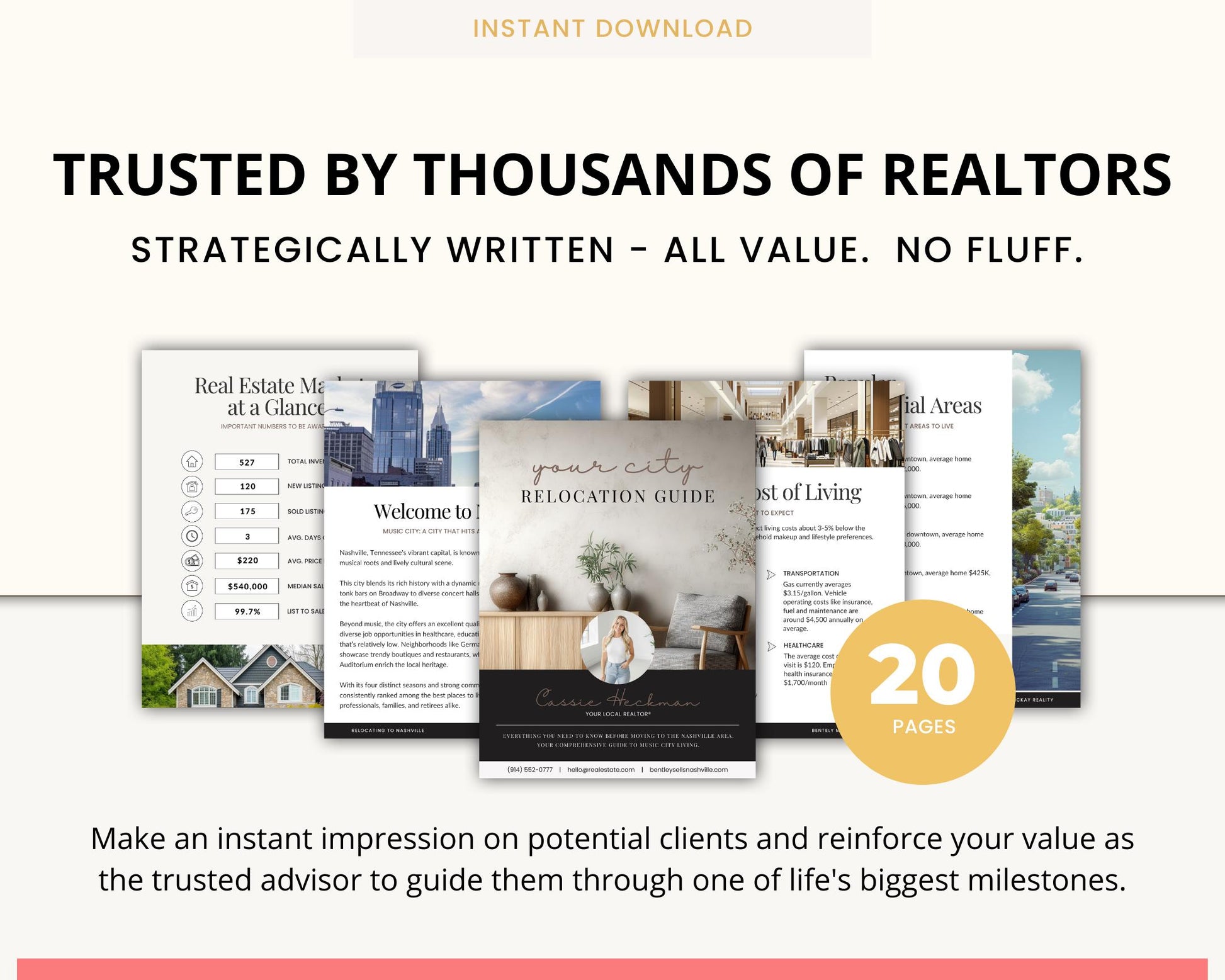 Real Estate Relocation Guide | Relocation Tool | City Welcome Template | Lead Magnet | Community Guide | Local City Guide | Real Estate