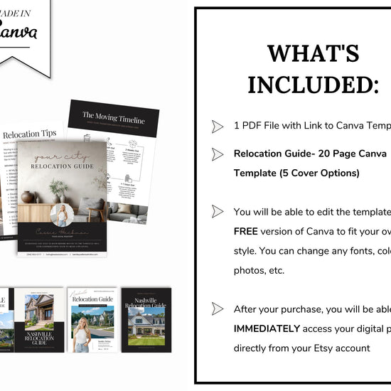 Real Estate Relocation Guide | Relocation Tool | City Welcome Template | Lead Magnet | Community Guide | Local City Guide | Real Estate