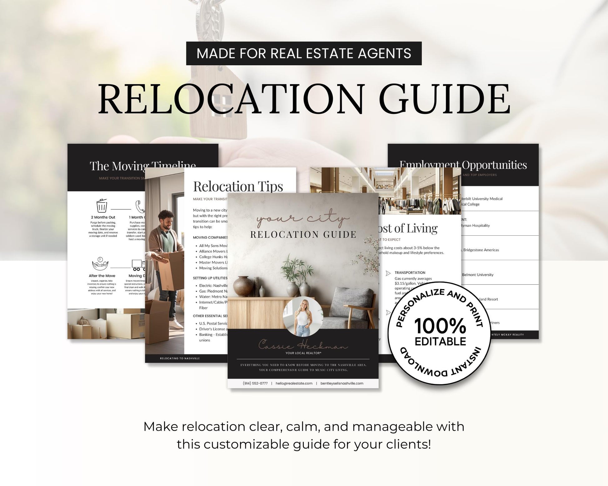 Real Estate Relocation Guide | Relocation Tool | City Welcome Template | Lead Magnet | Community Guide | Local City Guide | Real Estate