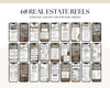 a collection of real estate-related mobile phone screens displaying various real estate-related content, including tips, advice, and information for strategic agents.