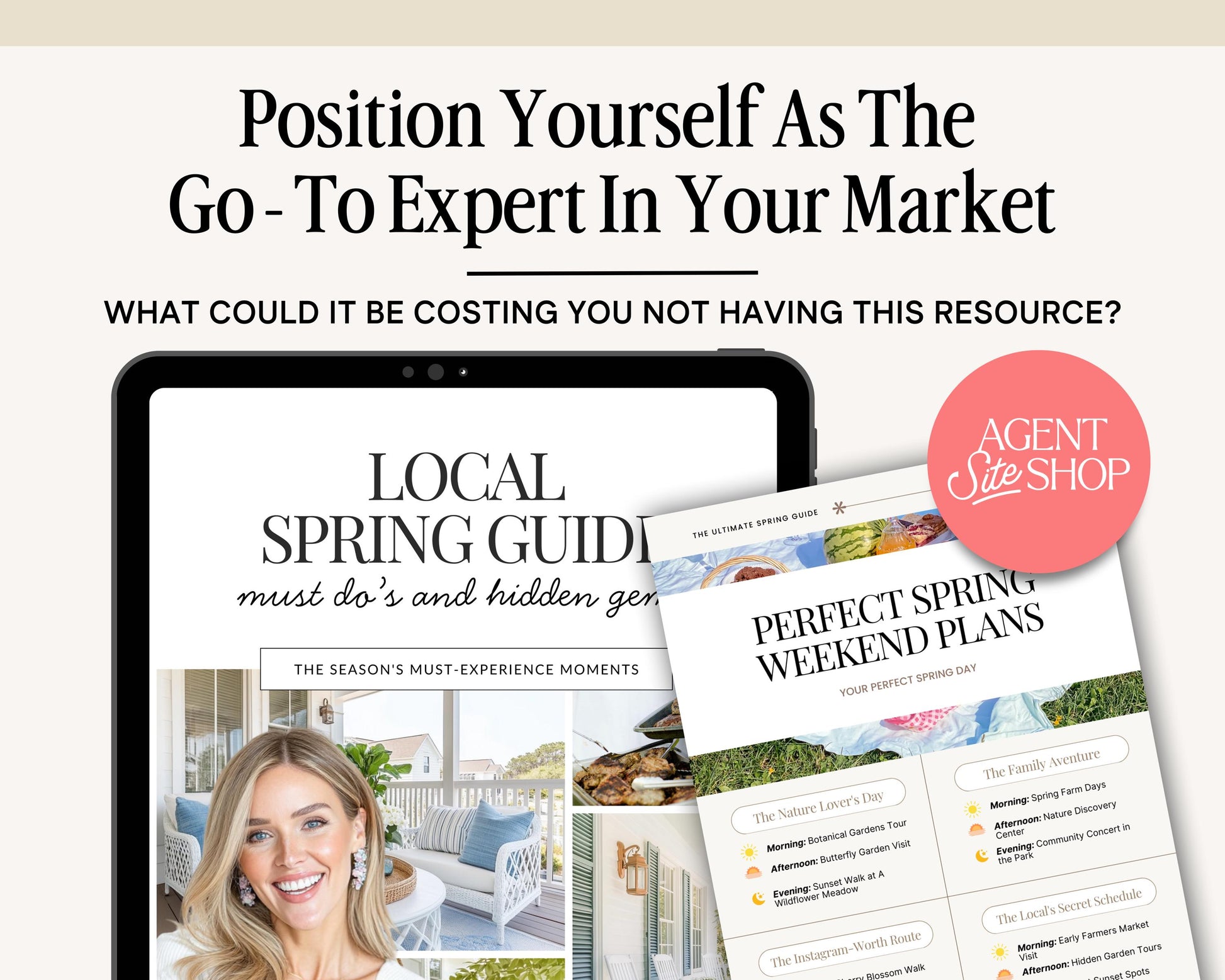 Local Spring Guide Lead Magnet | Real Estate Marketing | Local Guide | Lead Magnets | Spring Lead Generation | Local Community Guide | Canva