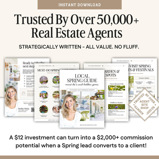 Local Spring Guide Lead Magnet | Real Estate Marketing | Local Guide | Lead Magnets | Spring Lead Generation | Local Community Guide | Canva