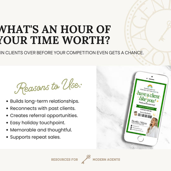 St. Patrick's Day Textable Card | Client Referral Textable Card | Client Appreciation | Past Client Touch Point |Canva Real Estate Marketing