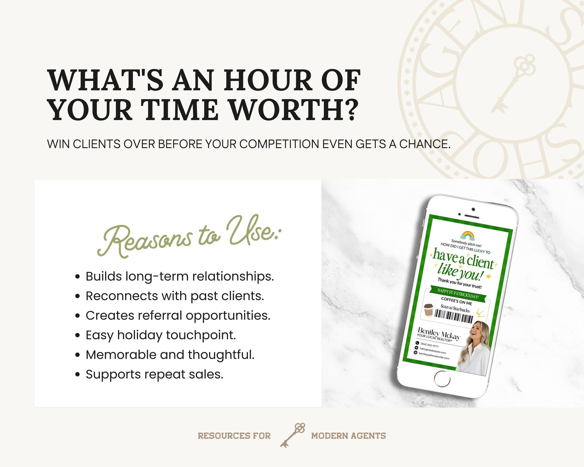 St. Patrick's Day Textable Card | Client Referral Textable Card | Client Appreciation | Past Client Touch Point |Canva Real Estate Marketing