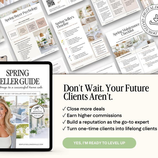 The image is a collage of various images related to real estate, including a book cover, a woman's face, and a list of tips for real estate agents.