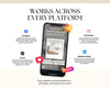The image is a promotional graphic for a real estate platform that encourages users to engage with the platform across various social media and online platforms. It features a smartphone displaying a real estate listing, along with icons for Facebook, Instagram, and LinkedIn. The text on the image highlights the benefits of using the platform, such as building trust with local buyers, increasing discoverability, and connecting with industry experts.
