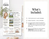 The image is a brochure or flyer for a real estate agent, featuring a woman's face and various market analysis data.
