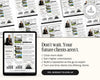 The image is a collage of real estate-related documents and statistics, including a tablet displaying a real estate market analysis and a message encouraging the reader to close more deals, earn higher commissions, build a reputation as a go-to expert, and turn one-time clients into lifelong clients.