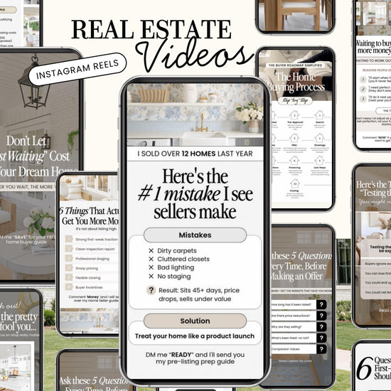 Real Estate Video Instagram Reels | Faceless Real Estate Videos | Real Estate Social Media Content | Real Estate Marketing Templates Tiktok